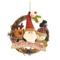 Wreath Rattan Garland Santa Snowman Vine Ring Pendant A