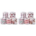 5 Styles Santa Claus Roll Tissue Paper Towels Decorations 5 Roll