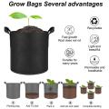 7 Gallons Non-woven Fabric Grow Bags for Tomatoes Seed Plant Growing