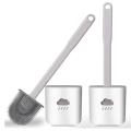 2 Pcs Toilet Brush and Holder Set,toilet Brush with Handle