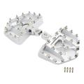 Motorcycle Foot Pegs for Sportster 883 Dyna Softail Fat Boy Silver