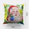 30x30cm Diy Diamond Christmas Pillowcase Decoration Santa Head