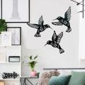 3pcs Metal Bird Wall Art Decoration, Living Room Bedroom