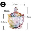 Colorful Snacks and Sundries Jars European-style Candy Glass 220ml