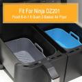 Air Fryer Silicone Basket Tray for Ninja Dz201 Air Fryer Gray