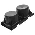 2x Double Hole Car Front Center Cup Rack/change Box for Bmw E46 Black