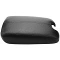 Center Console Lid Armrest Cover Synthetic Leather Plastic Black