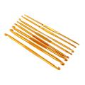 8pcs Golden Double End Crochet Hook Home Weave Needle Sewing Tool