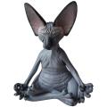 Sphynx Cat Meditate,thinking Cat Statue,meditating Thinking Cat