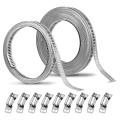 2 Rolls Hose Clamps Stainless Steel Band Hose Clamps 24 Adjustable