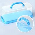 Portable Bread Box with Handle Loaf Cake Container Plastic