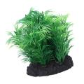 2x Artifiziell Kunststoff Gras Wasserpflanze Aquarienpflanz Gruen 8cm