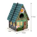 Bird House for Outside, Hanging Garden Decorative Resin Bird