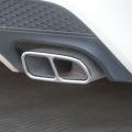 Rear Dual Exhaust Muffler Pipe Cover Trim for Benz Glk X204 12-17