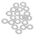 20pcs M8 304 Stainless Steel Flat Plain Washer Spacer Silver Tone