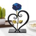 Metal Rose Heart-shaped Stand with Lights Valentine's Day Gift (b)