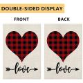 Valentines Day Garden Flag Double Sided, Love Heart Outdoor Decor