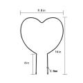 6 Pack Metal Green Plant Support for Plants Stand (heart Shaped)