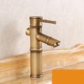Basin Faucet Antique Copper Bamboo Shape Faucet Bronze Finish B