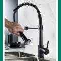 Hot Cold Kitchen Sink Faucets Copper Spring Spout Mixer Tap Crane-d