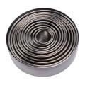 12pcs Cake Ring Mold Stainless Steel Round Mould Diy Cake Tools