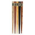 5 Pairs Japanese-style Handmade Reusable Natural Wooden Chopsticks