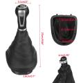 5 Speed Car Leather Gear Shift Knob Dust Boot Cover for Seat Leon Ii