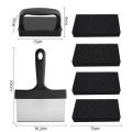 Grill Scraper Stainless Steel Griddle Scraper Tool Grill Accessories