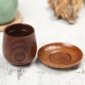 Japanese Style Log Cup Wooden Big Belly Cup Sake Solid Wood Retro