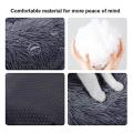 Round Washable Cat Bed,pet Bed for Small Dogs Kittens Dark Gray