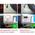 2pcs Car Trailer Tow Hook Hole Frame Decoration Sticker Cover Trim