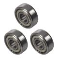 3pcs 6mmx17mmx6mm Metal Sellado Deep Surco Esfera Rodamiento 606zz