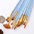 12pcs Nylon Artist Paint Brush Professional Art Supplies Stationery