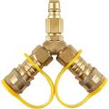 3/8 Inch Y-splitter Natural Gas Quick Connect Adapter