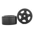 4pcs Metal Wheel Hub Rim for Axial Scx24 90081 Rc Crawler Car,black