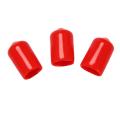 100pcs Rubber End Caps 9.5mm Id Pvc Round Tube Bolt Cap Cover Red