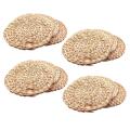 16pc Natural Water Gourd Woven Placemat Round Woven Rattan Mat 30cm