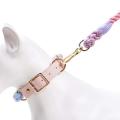 Dog Collar Traction Rope Set Woven Pure Cotton Dog Pet Traction-m