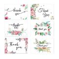 30 Pack Floral Blank Thank You Cards and Envelopes Set for Wedding