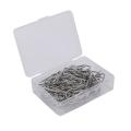 100 Pack Metal Curtain Hooks Drapery Hook Pins with Clear Box