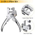 3/16 Inch Eyelet Hole Punch Plier with 200 Pieces Of Grommets Eyelets
