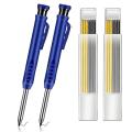 2 Pieces Carpenter Pencil with 14 Refill, for Woodworking Architect C