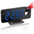 Projection Led Digital Alarm Clock, Dual Clock Snooze Alarm Fm Radio