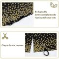 10 Pack Disposable Table Cloth, Dot Black Gold Tablecloth, for Party