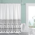 Bohemian Shower Curtain Black and White Geometric Shower Curtain