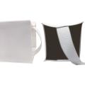 2 Pieces Pu Leather Tissue Box with Bottom Belt (white)
