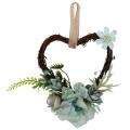 Wedding Flower Heart-shaped Wreath Party Wall Home Decoration, 6 Inch