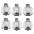 6pcs 6mm Gas Stove Knobs Replacement Knobs for Kitchen Gas Oven Knobs