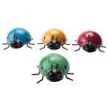 Metal Ladybugs A Group Of 4 Colorful Cute Insect for Wall Sculptures