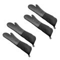 2 Pair Silicone Oven Mitts Elbow Length Heat Resistant Gloves